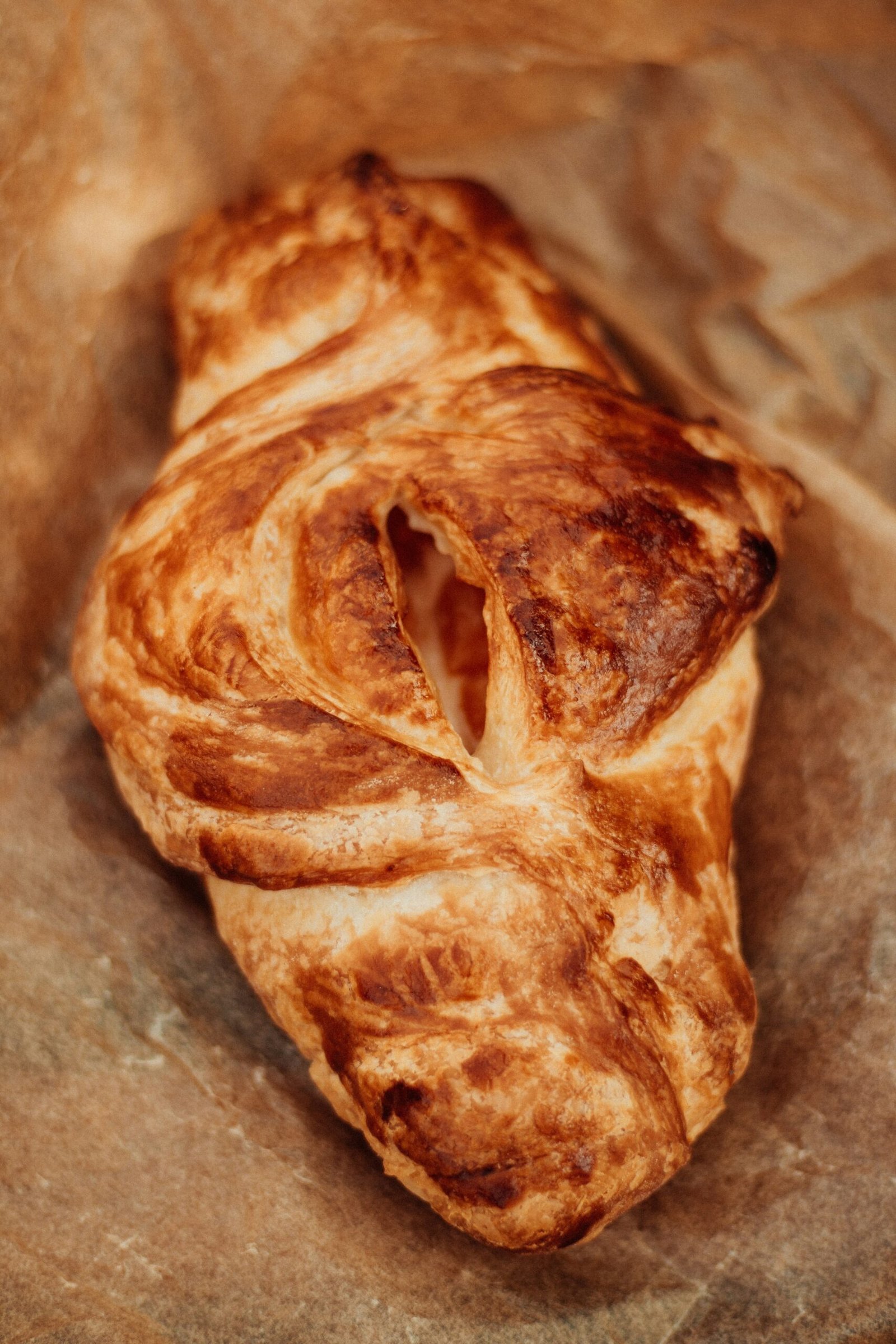 Braided Vegan Pain au Chocolat pastry - Artisan breads at Vegan Cakes Atelier Thanisandra Bangalore
